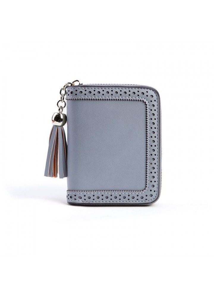  new tassel pendant wallet card bag women's Korean personalized Mini large capacity multi card card card bag 