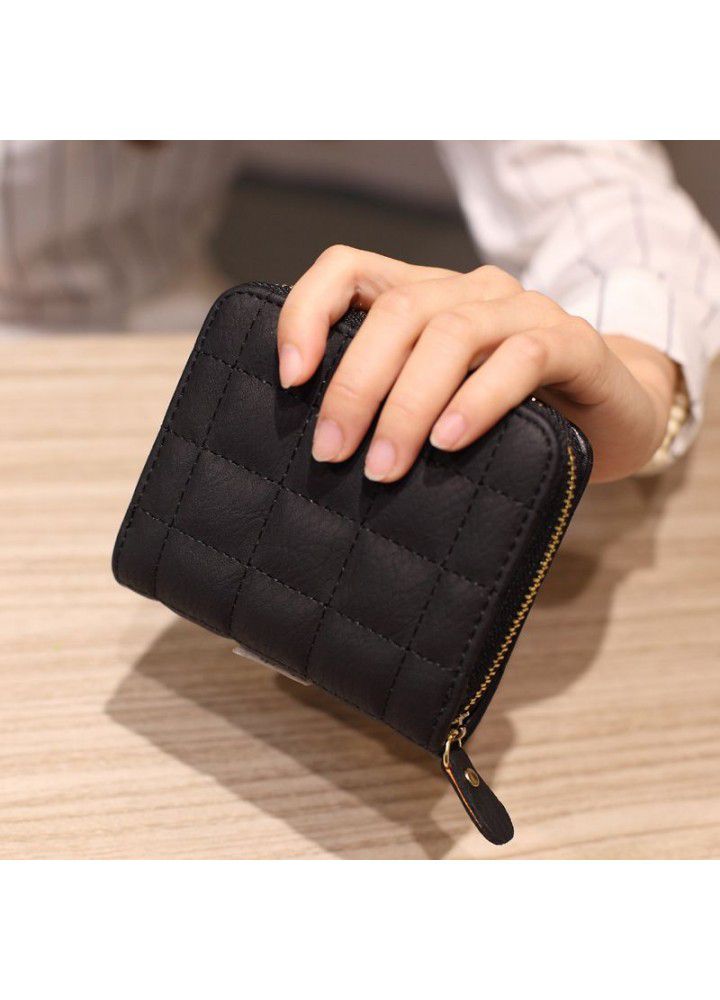  Korean Mini Wallet women's short zipper cute zero wallet student short Embroidered Wallet 