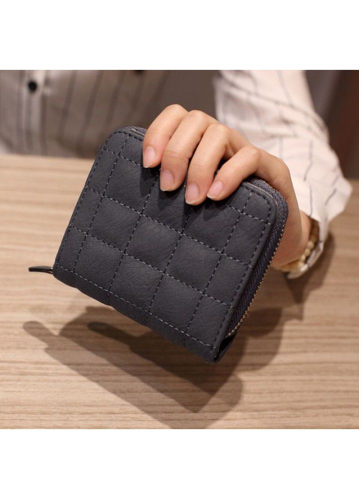  Korean Mini Wallet women's short zipper cute zero wallet student short Embroidered Wallet 