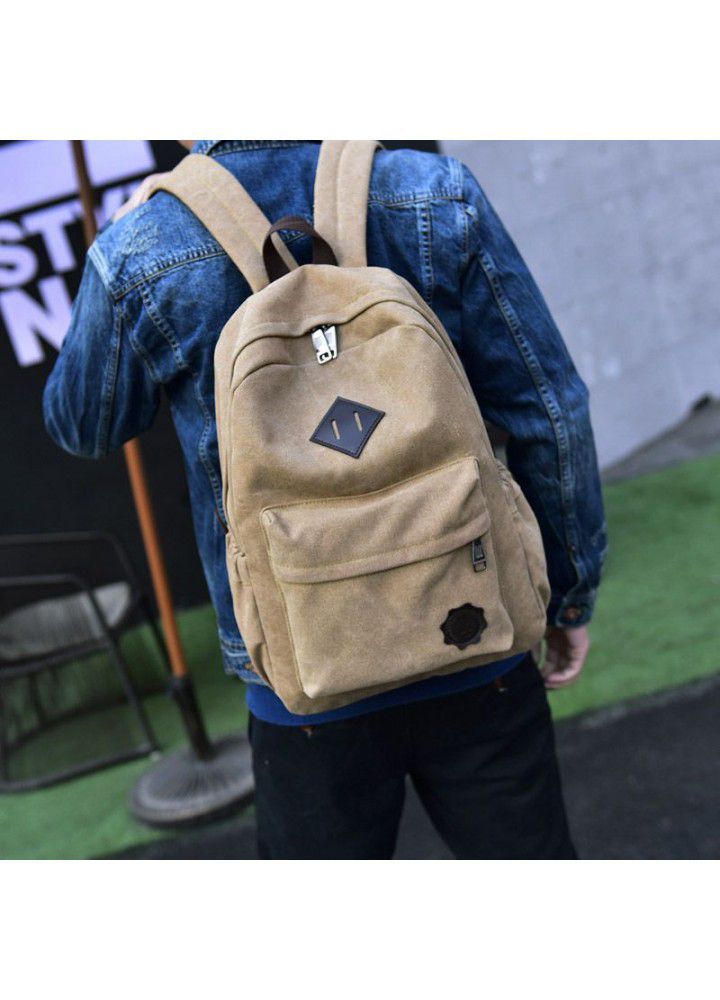 Retro trend canvas bag college style backpack college students Backpack Travel Backpack Unisex f8007 