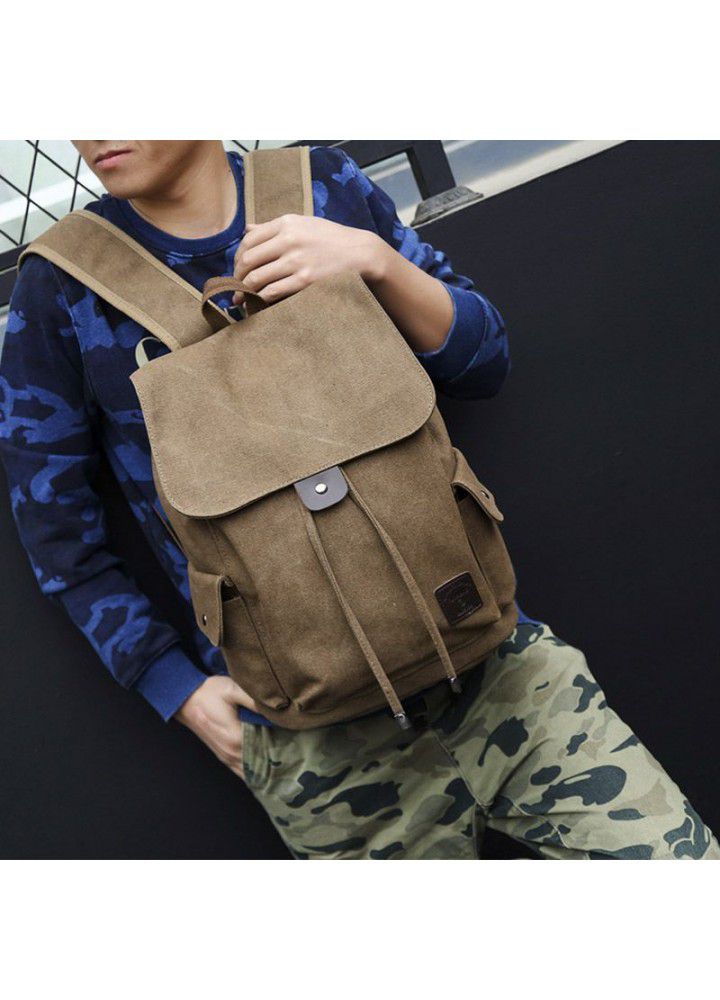 Fashion trend backpack men's and women's casual Canvas Backpack high school students' schoolbag FM9116 