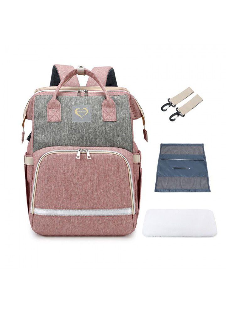  new anti mosquito sunshade folding bed, mummy bag, diaper table, portable backpack, baby bed, mother and baby bag 