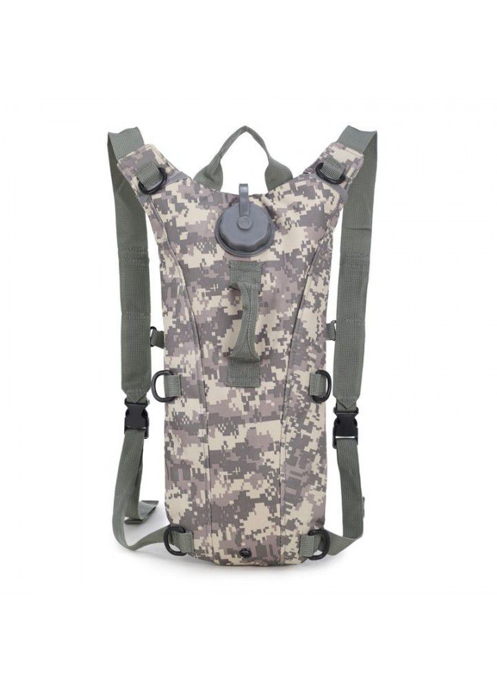 Outdoor camouflage backpack bicycle riding bag outdoor sports field skill water bag backpack front hanging bag field 