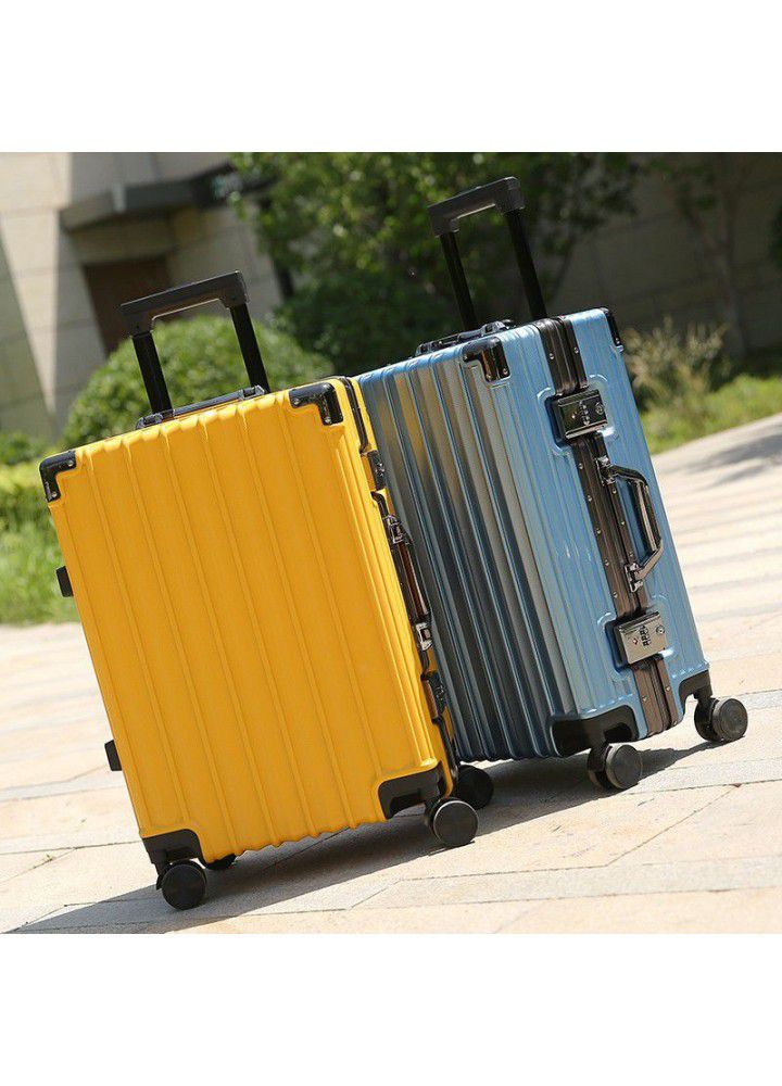 Luggage, light suitcase, universal wheel, aluminum frame, Korean version trolley case, 20 