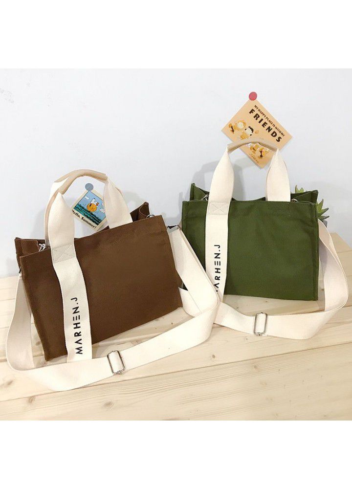 Autumn and winter  new canvas large capacity women's handbag comfortable broadband solid Japanese style shoulder bag 