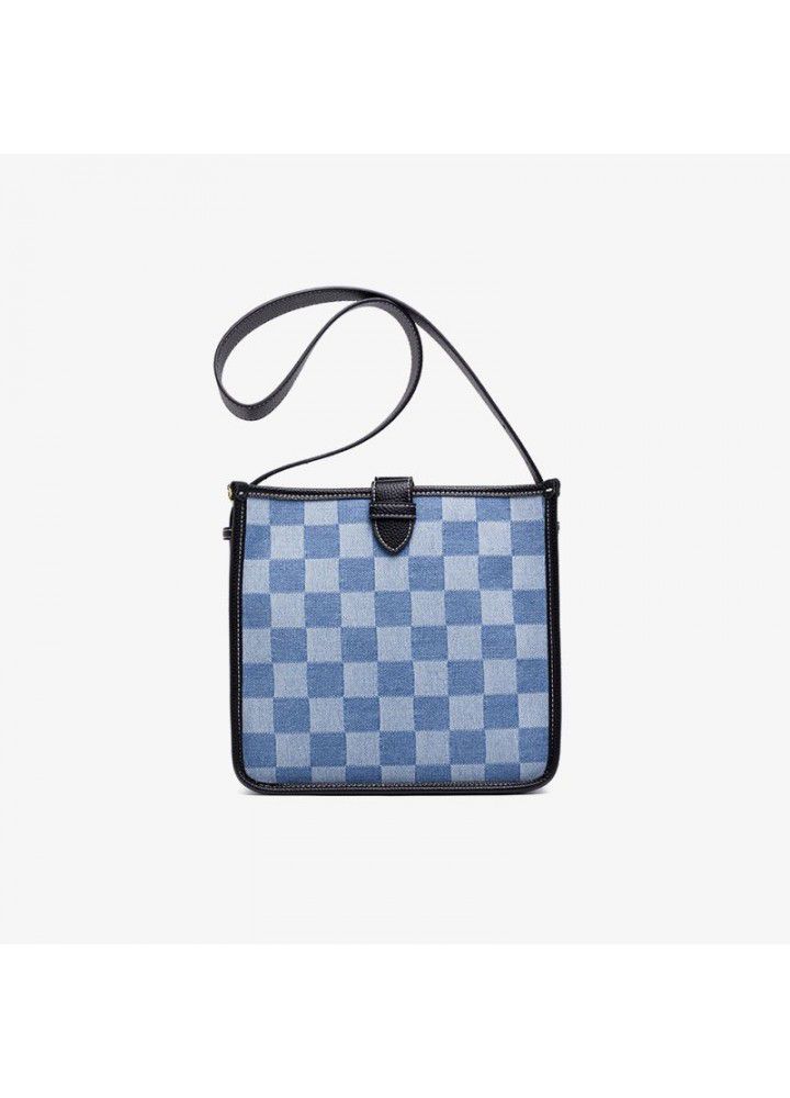 2021 autumn and winter new checkerboard bucket bag women's high-capacity Canvas Tote Bag commuting Single Shoulder Messenger women's bag