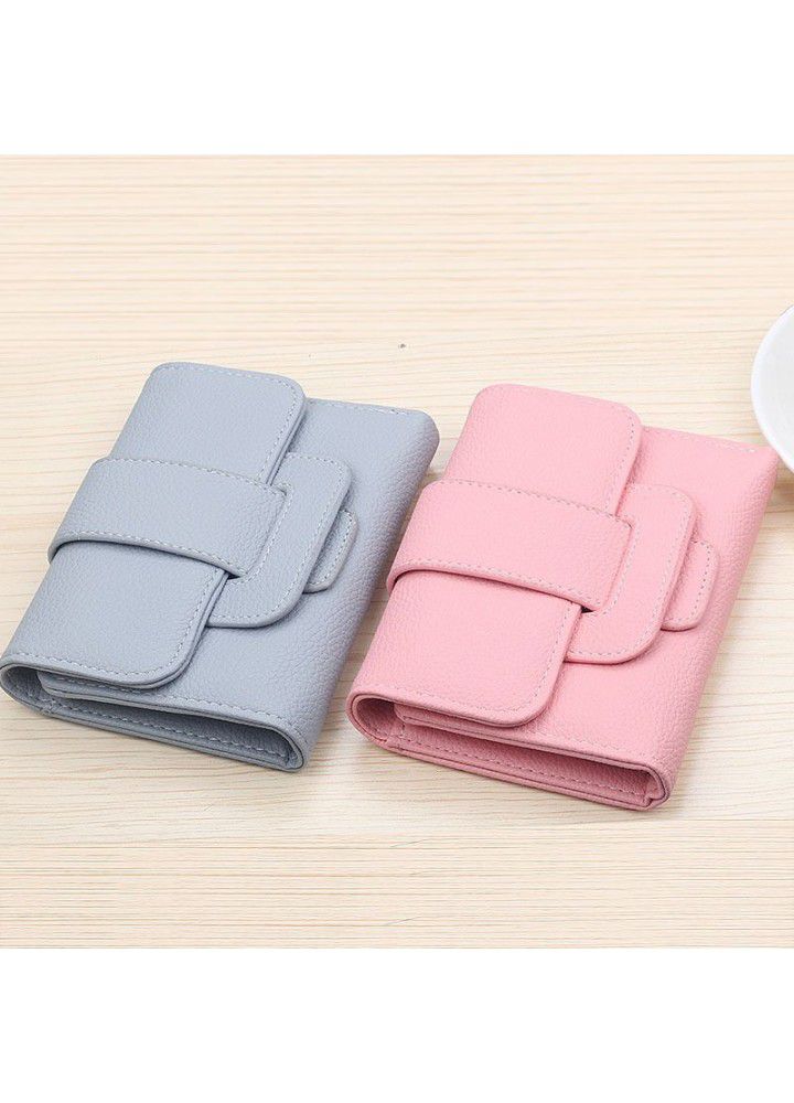 2018 new Korean solid color drawstring 30% off wallet change bag hand bag student short women's wallet wallet