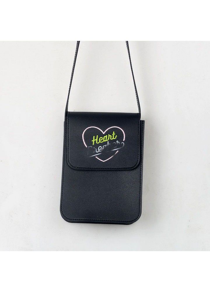  new mobile phone bag Korean embroidered women's single shoulder bag multi-functional oblique cross Mobile Phone Wallet multi card slot card bag