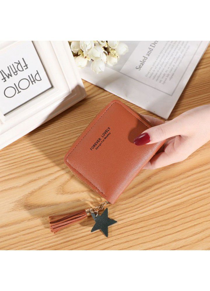  Korean Mini Wallet women's short zipper cute zero wallet student short suliu women's wallet