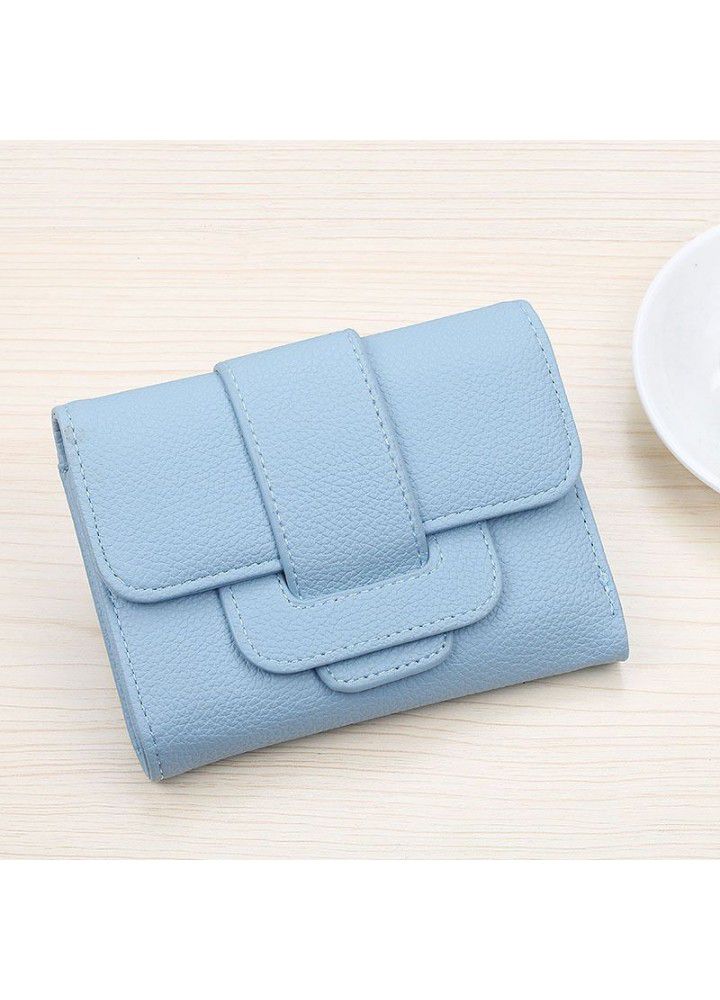  new Korean solid color drawstring 30% off wallet change bag hand bag student short women's wallet wallet