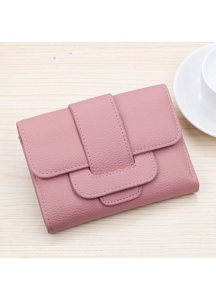  new Korean solid color drawstring 30% off wallet change bag hand bag student short women's wallet wallet